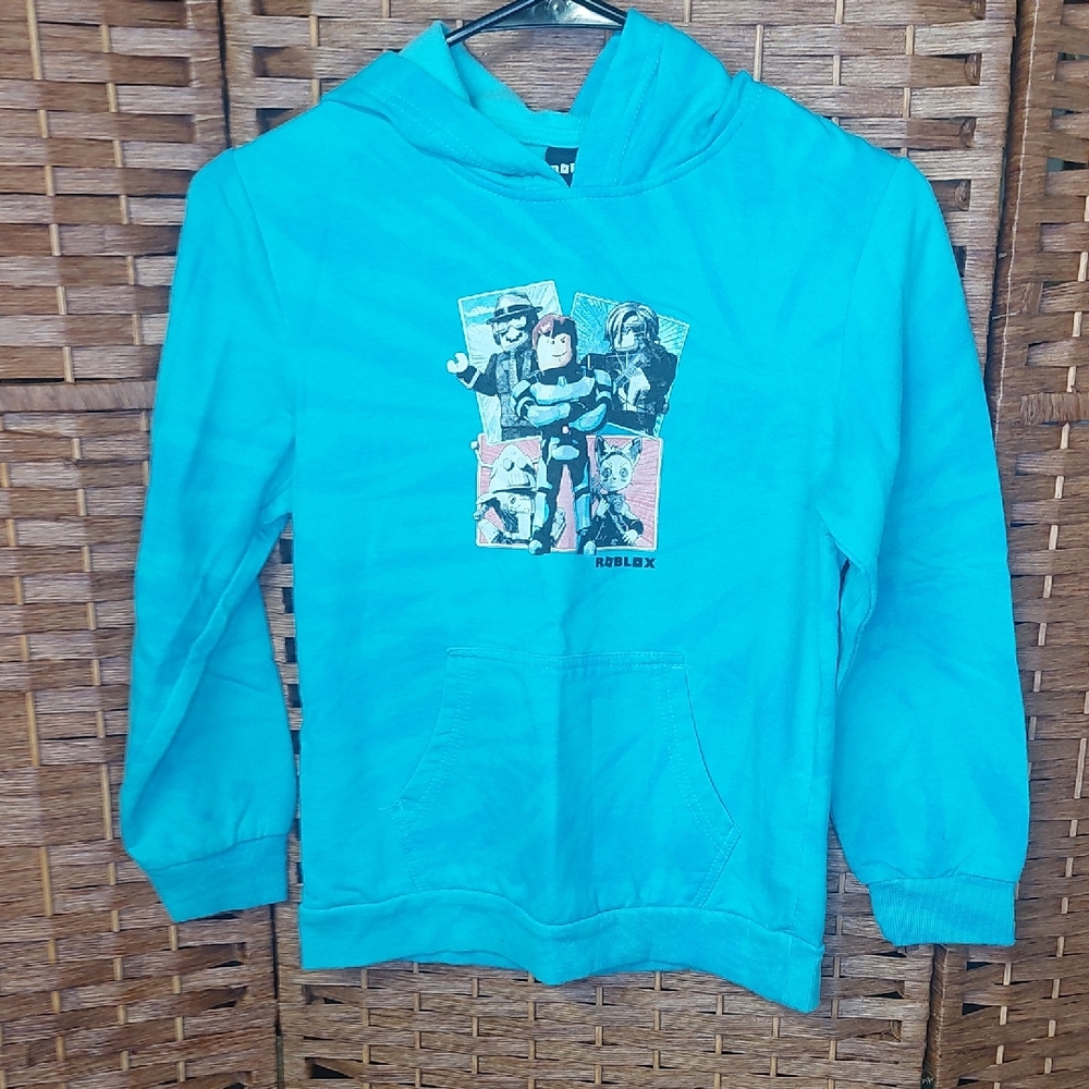 Roblox Blue Tie Dye Hoodie Boys Medium